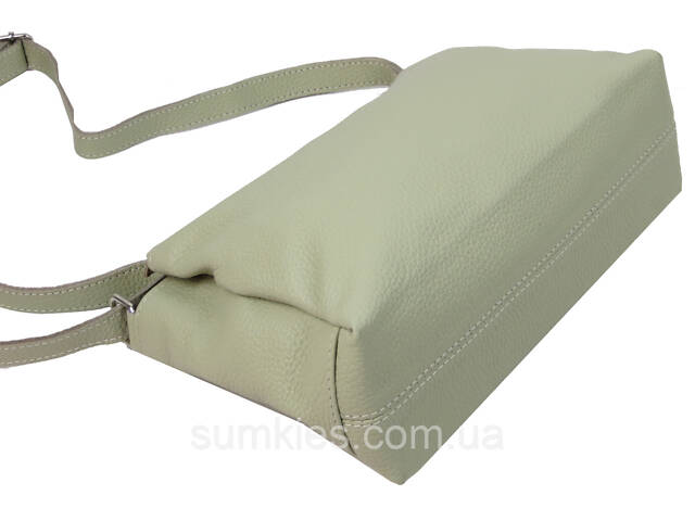 Жіноча шкіряна сумка через плече Borsacomoda салатова - Фото 8