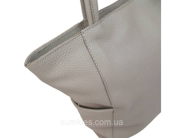 Жіноча шкіряна сумка на двох ручках Borsacomoda, Україна бежева - Фото 7