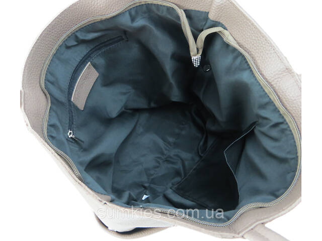 Жіноча шкіряна сумка на двох ручках Borsacomoda, Україна коричнева - Фото 6