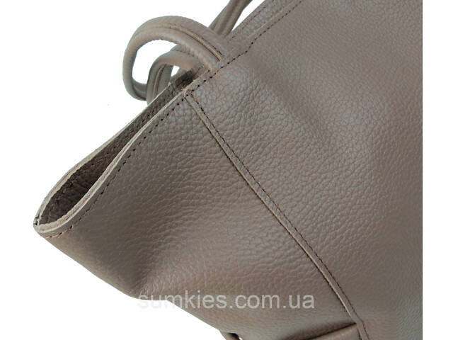 Жіноча шкіряна сумка на двох ручках Borsacomoda, Україна коричнева - Фото 8