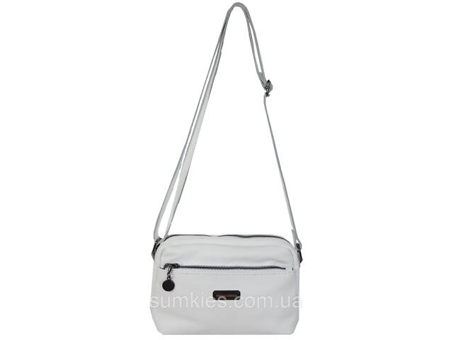 Жіноча шкіряна сумка на плече Borsacomoda біла - Фото 3