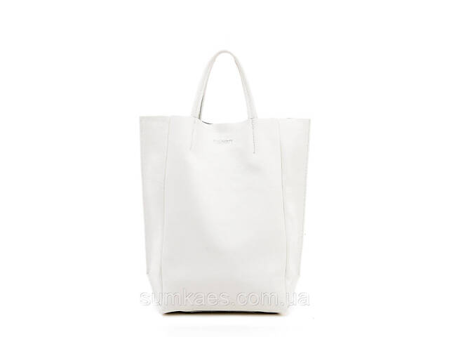 Жіноча шкіряна сумка POOLPARTY BigSoho біла - Фото 1