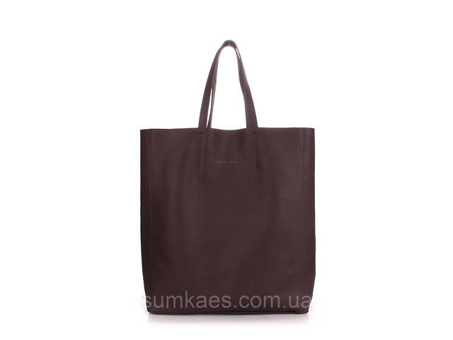 Жіноча шкіряна сумка POOLPARTY City коричнева - Фото 1