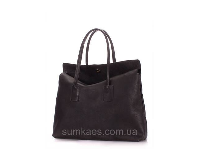 Жіноча шкіряна сумка POOLPARTY Sense чорна - Фото 4