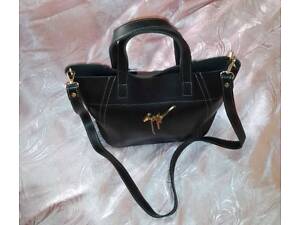 Женская крупная сумка 'трапеция', кожаная женская сумка Voila, сумка женская миди, сумка на плечо