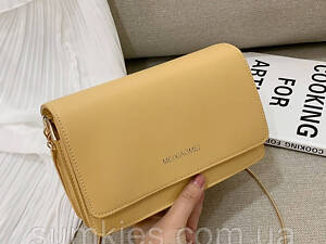 Жіноча мінісумка клатч на плече Жовтий