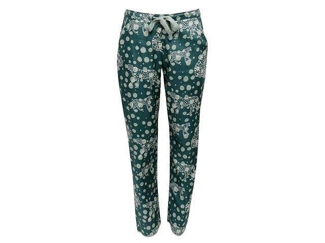 Жіноча піжама Cyberjammies Hannah 9755-9756 12/M Зелений з принтом леопарда (5051877458109) - Фото 4