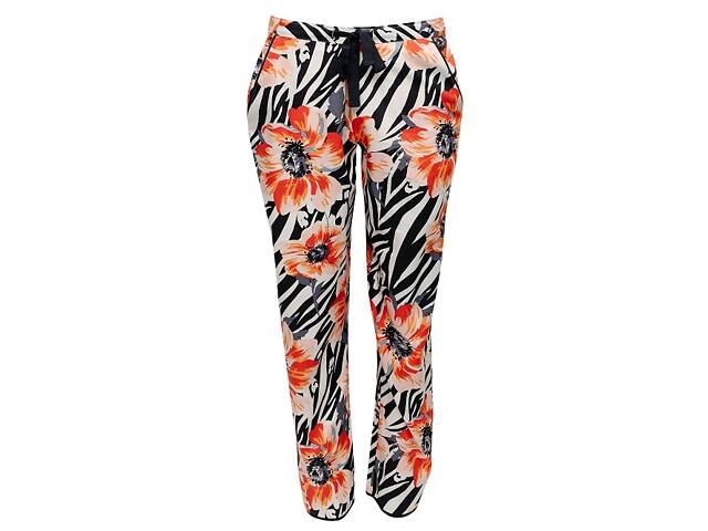 Жіноча піжама Cyberjammies Nicole 9771-9772 16/XL Чорна з квітковим принтом (5051877459007) - Фото 4