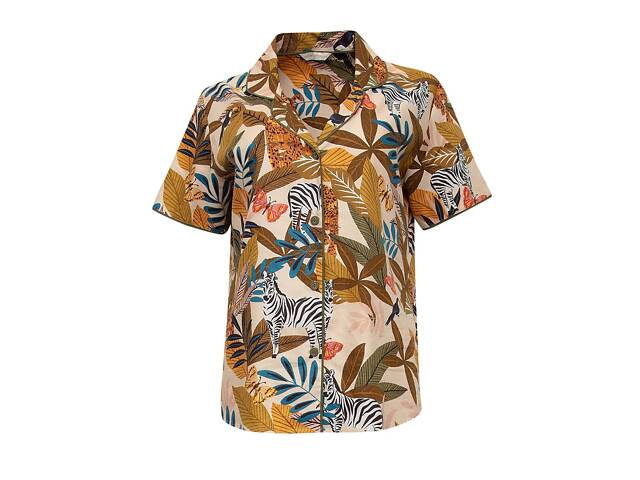 Жіноча піжама Cyberjammies Savannah 9665-9666 10/S Зелений з тропічним принтом (5051877444638) - Фото 3