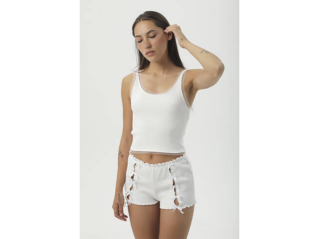 Жіноча піжама Perfect Female Bow Молочний M (196PJ-38SS-mi) - Фото 3