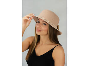 Жіночий капелюх канотье «Лола» (1715) Braxton пудра 56-58