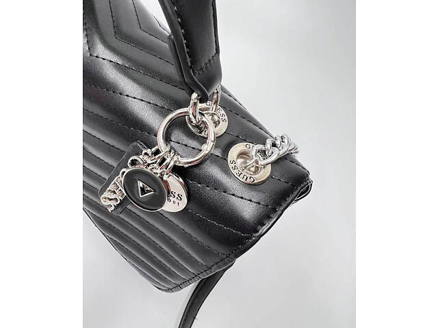 Женская сумка на плечо Guess (121) черная PTR - Фото 2