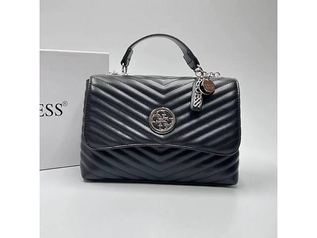 Женская сумка на плечо Guess (121) черная PTR - Фото 3