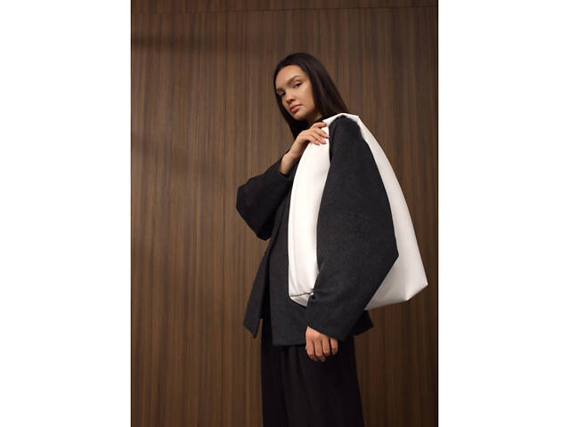 Жіноча сумка Sambag HOBO L біла - Фото 2