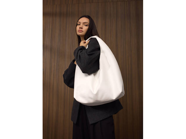 Жіноча сумка Sambag HOBO L біла - Фото 4