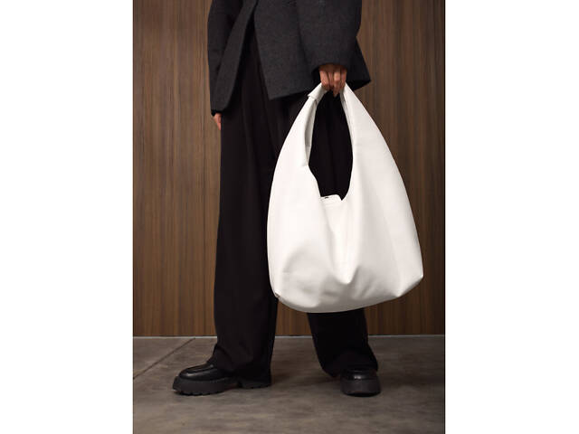 Жіноча сумка Sambag HOBO L біла - Фото 5