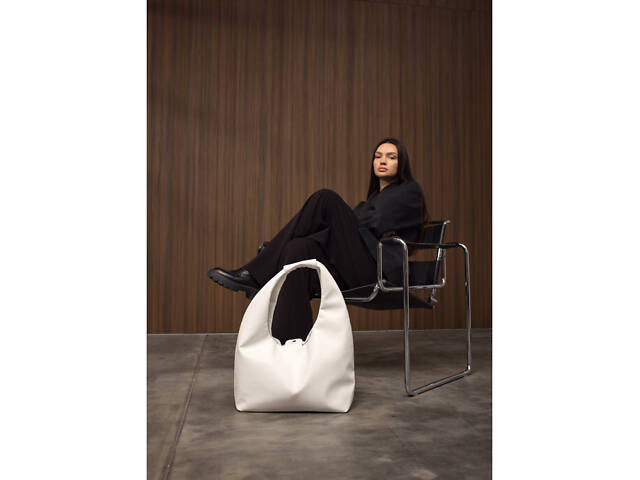 Жіноча сумка Sambag HOBO L біла - Фото 7