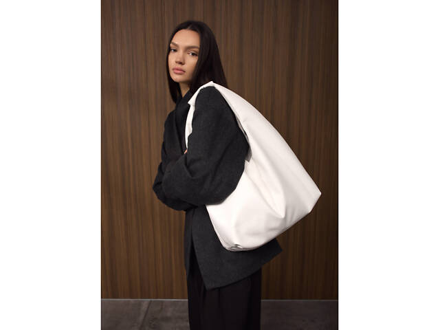 Жіноча сумка Sambag HOBO L біла - Фото 8