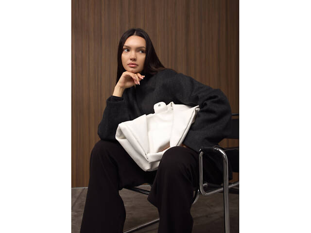 Жіноча сумка Sambag HOBO L біла - Фото 9