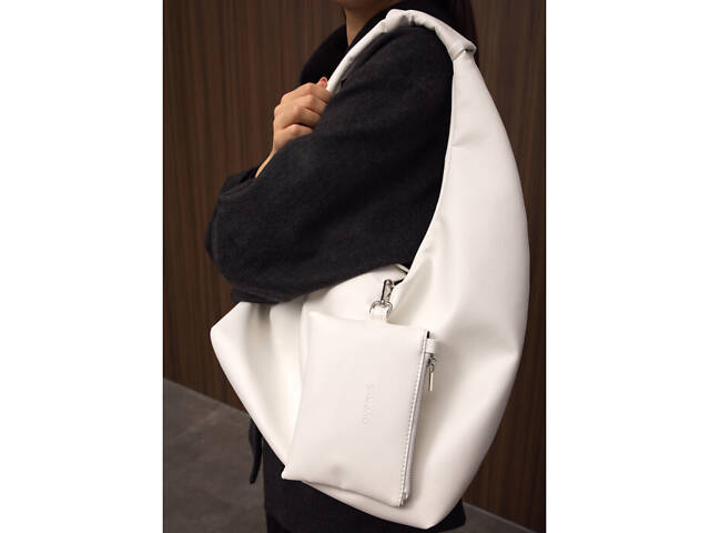 Жіноча сумка Sambag HOBO L біла - Фото 10