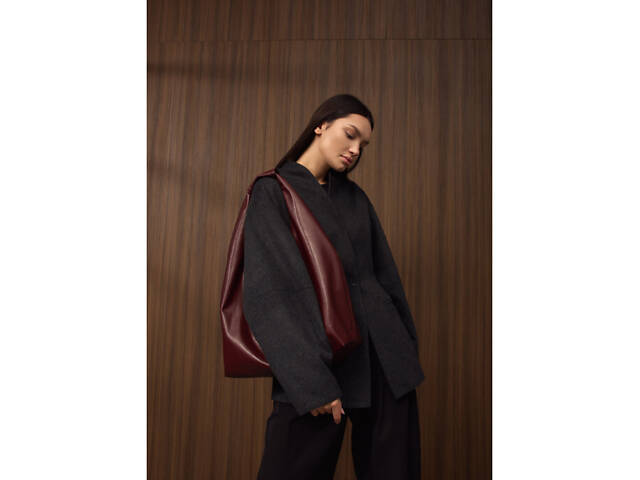 Жіноча сумка Sambag HOBO L бургунді - Фото 2