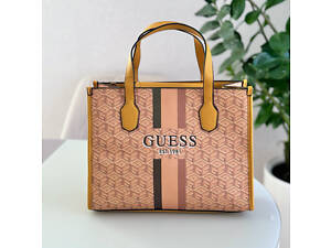 Женская сумка шоппер Guess (866522) оранжевая PTR