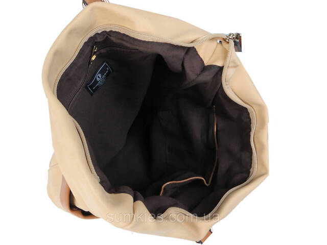 Жіноча сумка з екошкіри Giaguaro бежева - Фото 7