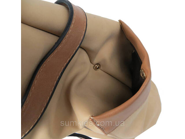 Жіноча сумка з екошкіри Giaguaro бежева - Фото 8