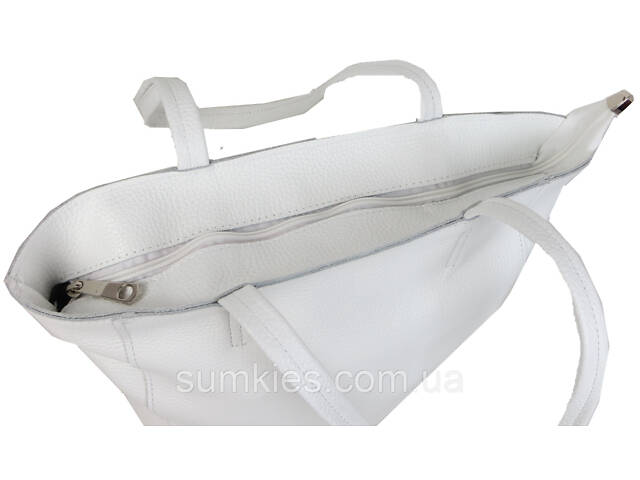 Жіноча сумка з натуральної шкіри Borsacomoda, Україна біла - Фото 7