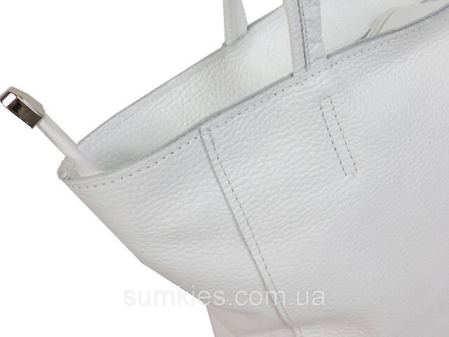 Жіноча сумка з натуральної шкіри Borsacomoda, Україна біла - Фото 9