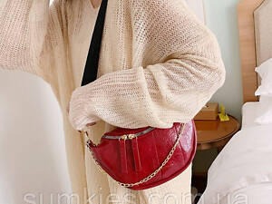Жіноча сумочка бананка на плече Червоний