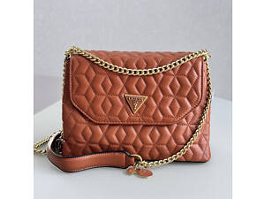 Женская сумочка Guess на плечо (787080) коричневая PTR