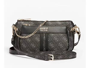 Женская сумочка с органайзером на плечо Guess (1211) серая PTR