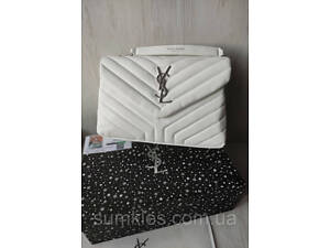 Женская топовая сумка Yves Saint Laurent white