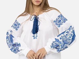 Женская вышиванка с длинным рукавом MEREZHKA XXL Белый ЦБ-00254976 (SKT001006321)