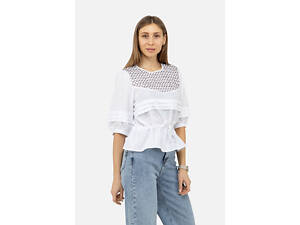 Жіноча вишиванка з коротким рукавом REYON S Білий ЦБ-00245320 (SKT000981222)