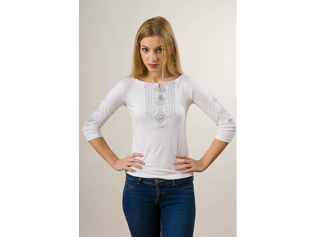 Жіноча вишита футболка MELANIKA Гуцулка B-5 Білий M (1528129473) - Фото 1