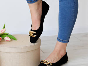 Женские балетки Fashion Goddess 3144 36 размер 23,5 см Черный