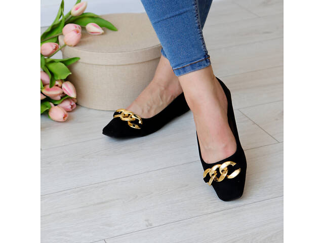 Жіночі балетки Fashion Goddess 3144 36 розмір 23,5 см Чорний - Фото 4