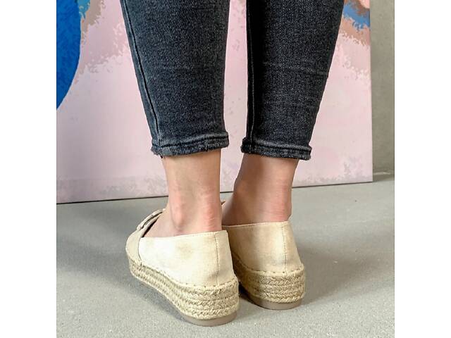 Жіночі еспадрільї Fashion Favorite 3958 39 розмір 24,5 см Бежевий - Фото 5