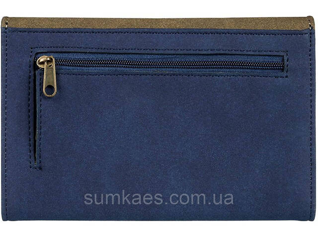 Женский кошелек из эко кожи Roxy Chai Latte Burnt синий с оливковым - Фото 4