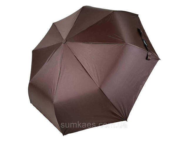 Жіноча однотонна парасоля напівавтомат від TNEBEST зі сріблястим покриттям зсередини, коричневий, 0614-3 - Фото 1