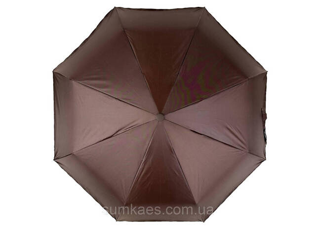 Жіноча однотонна парасоля напівавтомат від TNEBEST зі сріблястим покриттям зсередини, коричневий, 0614-3 - Фото 4