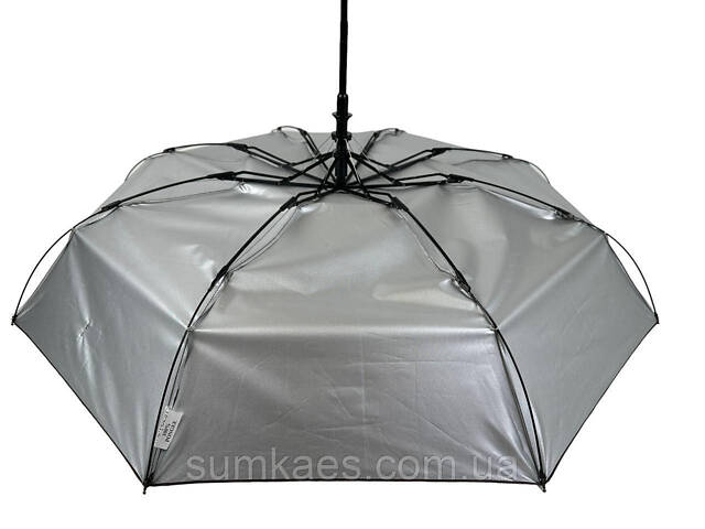 Жіноча однотонна парасоля напівавтомат від TNEBEST зі сріблястим покриттям зсередини, коричневий, 0614-3 - Фото 6