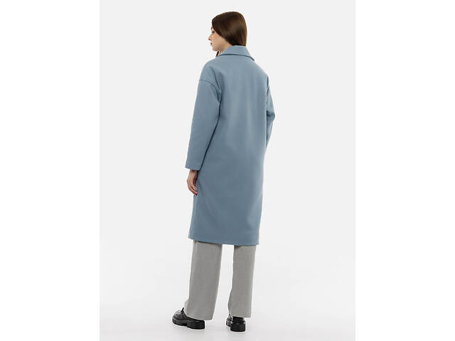 Женское пальто оверсайз M голубой Mixray ЦБ-00214711 - Фото 3