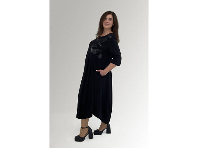 Жіноча сукня HookK Design 029_3_56/58 Чорний 56-58 - Фото 5