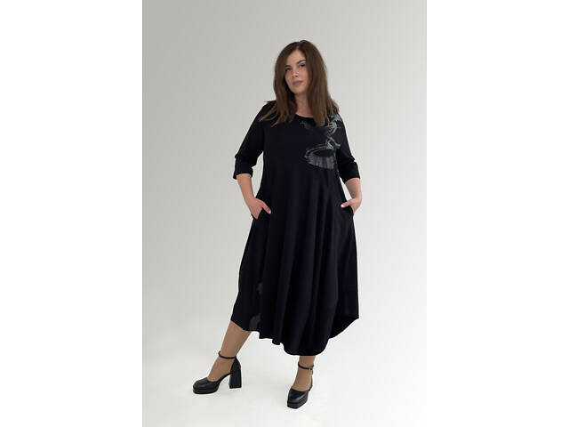 Жіноча сукня HookK Design 029_3_58/60 Чорний 58-60 - Фото 1