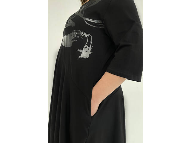 Жіноча сукня HookK Design 029_3_62/64 Чорний 62-64 - Фото 7