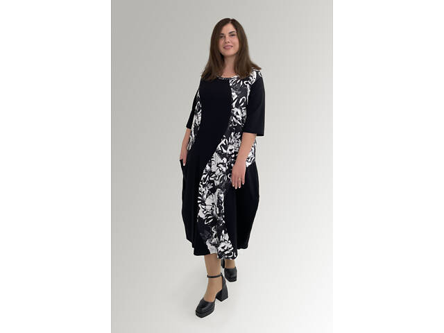 Жіноча сукня HookK Design 032_3_62/64 Чорний 62-64 - Фото 1