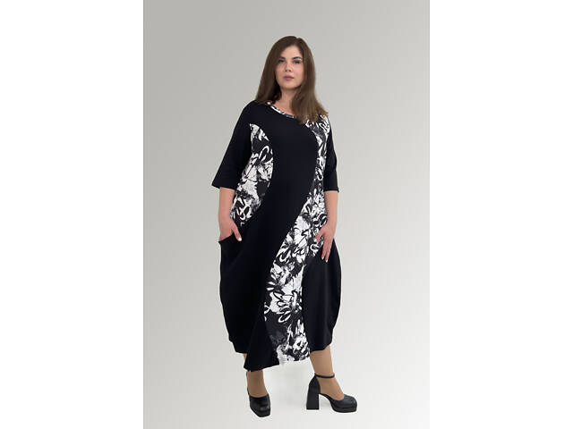 Жіноча сукня HookK Design 032_3_62/64 Чорний 62-64 - Фото 3
